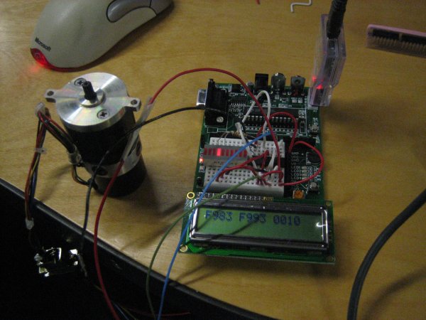 PSoC with motor and quadrature decoder
