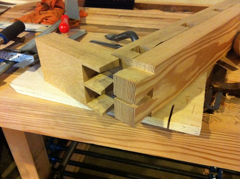 Dovetail joint, disassembled